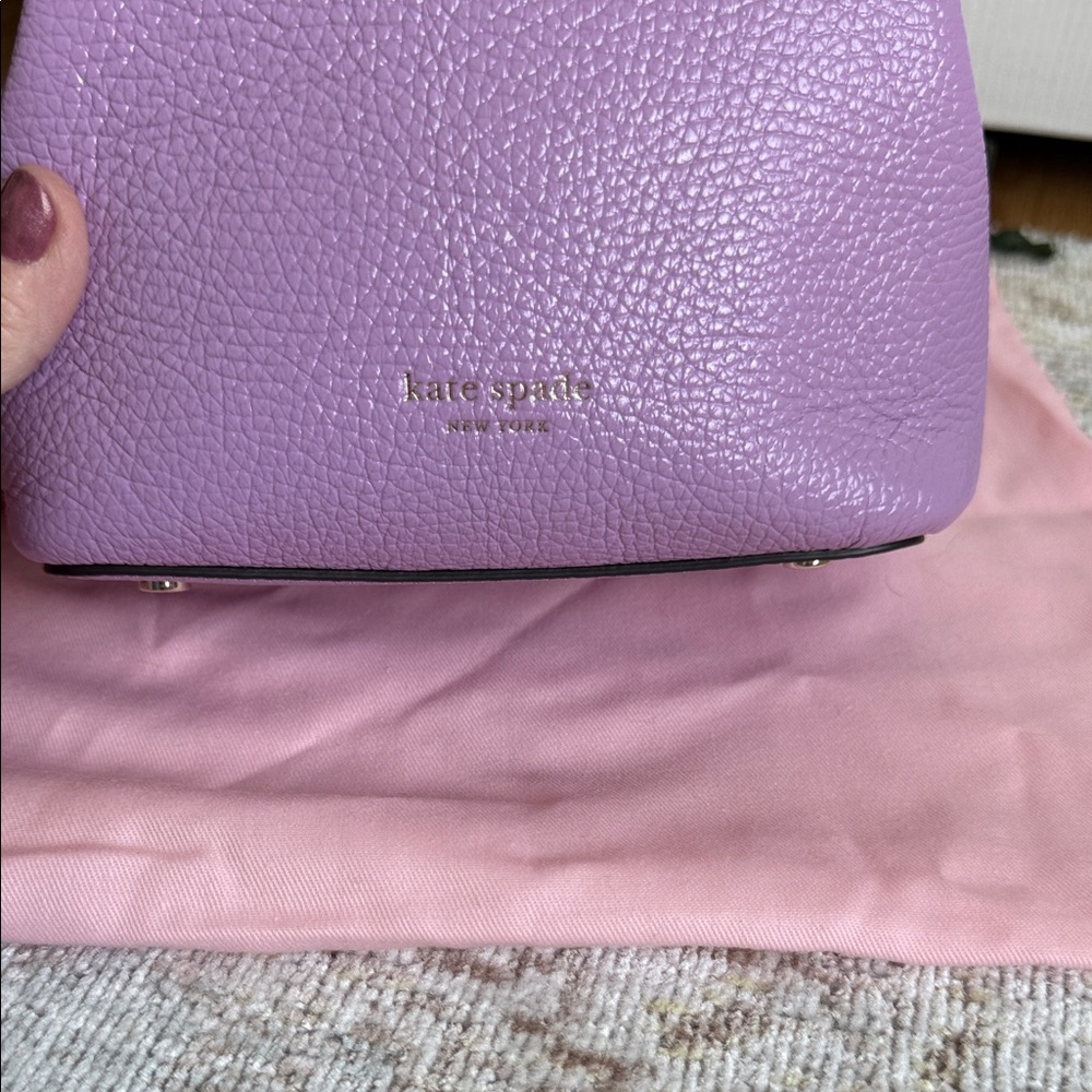 kate spade Lilac Pebbled Leather Top-Handle Satchel - Picture 6 of 8